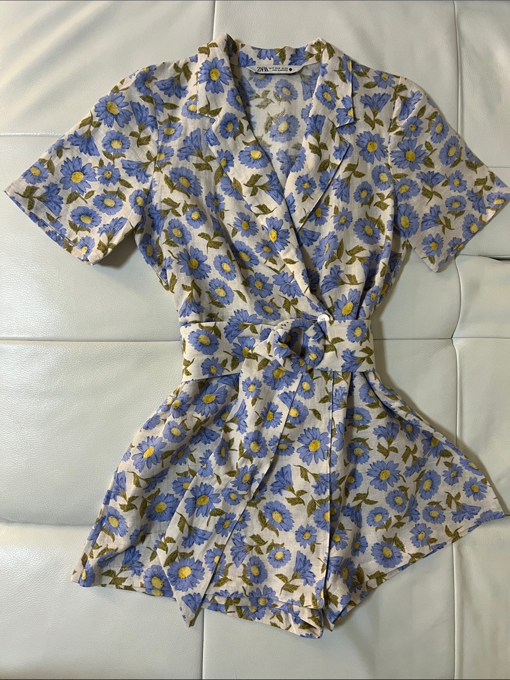 Zara Linen Romper Sz M - Picture 3 of 12